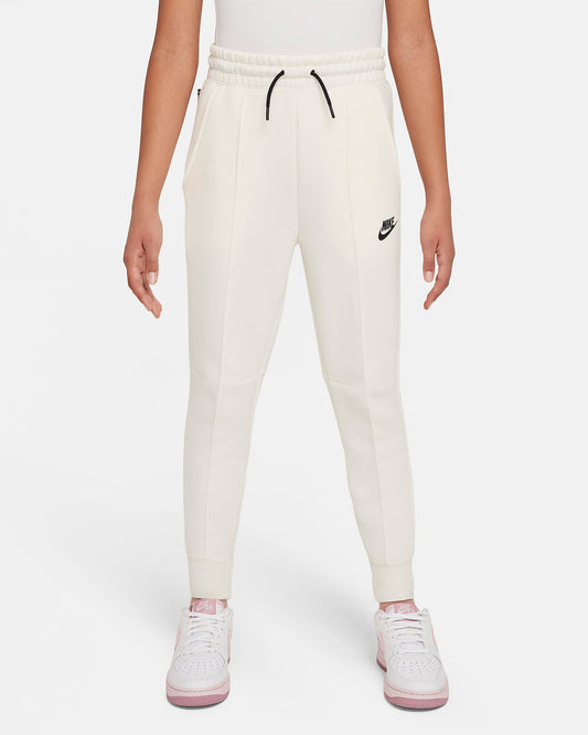 Nike "Sportswear Tech Fleece Big Kids' (Girls') Joggers" - Pale Ivory / Black