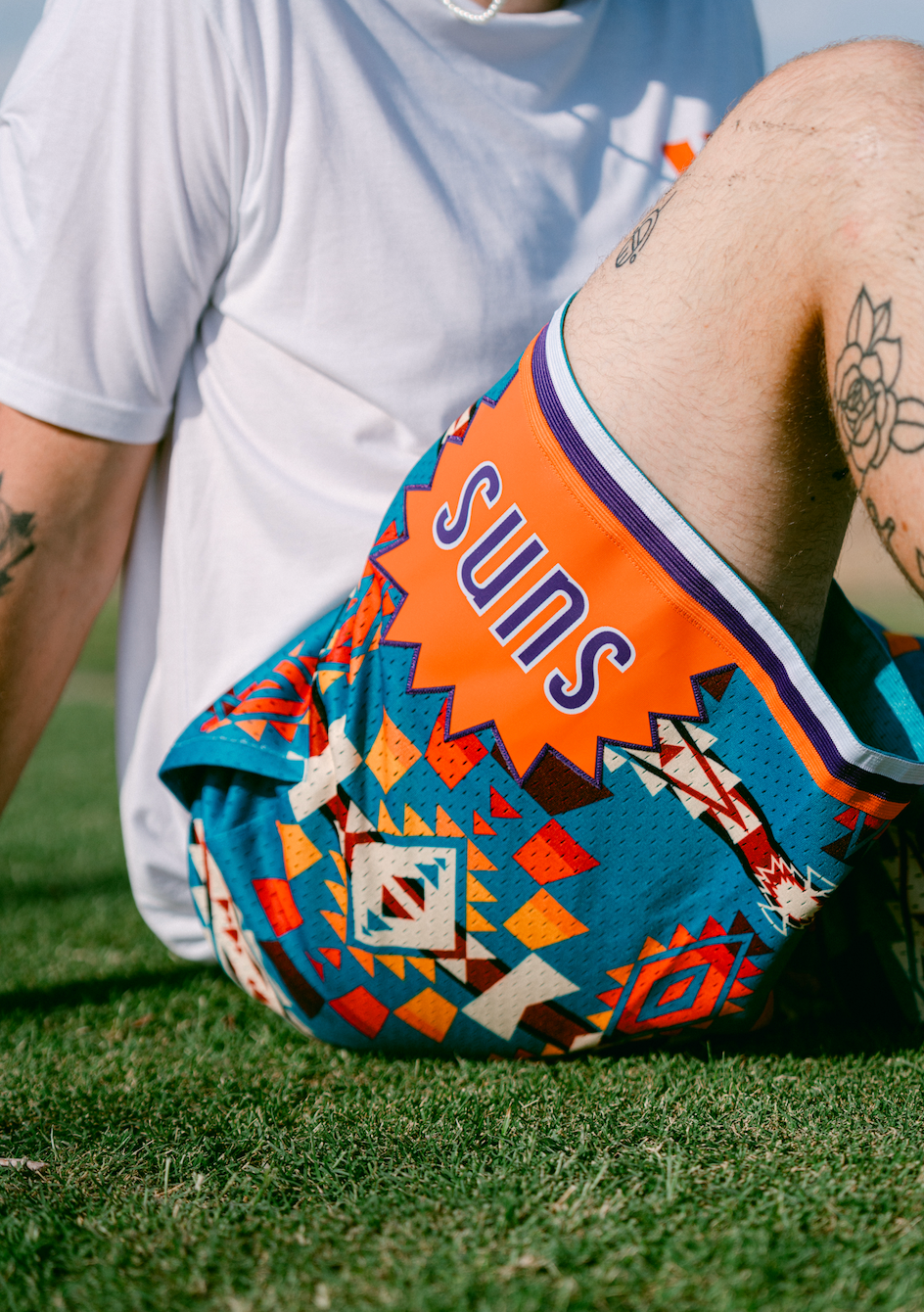 Mitchell & Ness x Manor "Suns  Game Day Shorts" Mens - Blue / Purple
