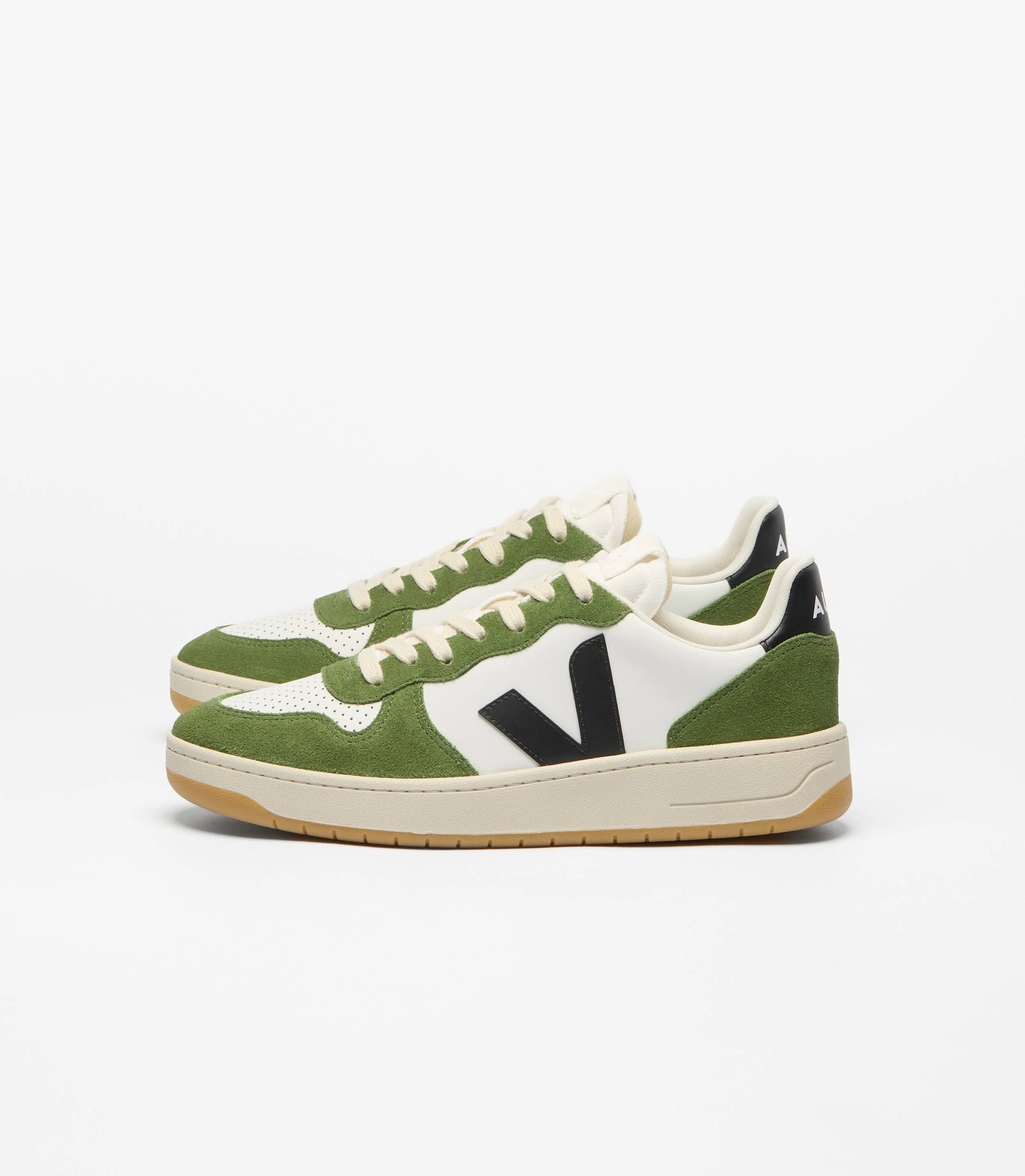 Veja "V-10 Prime Leather" Mens - White / Black / Militar