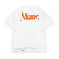 Manor "Classic Embroidered T-Shirt" Mens - White / Orange