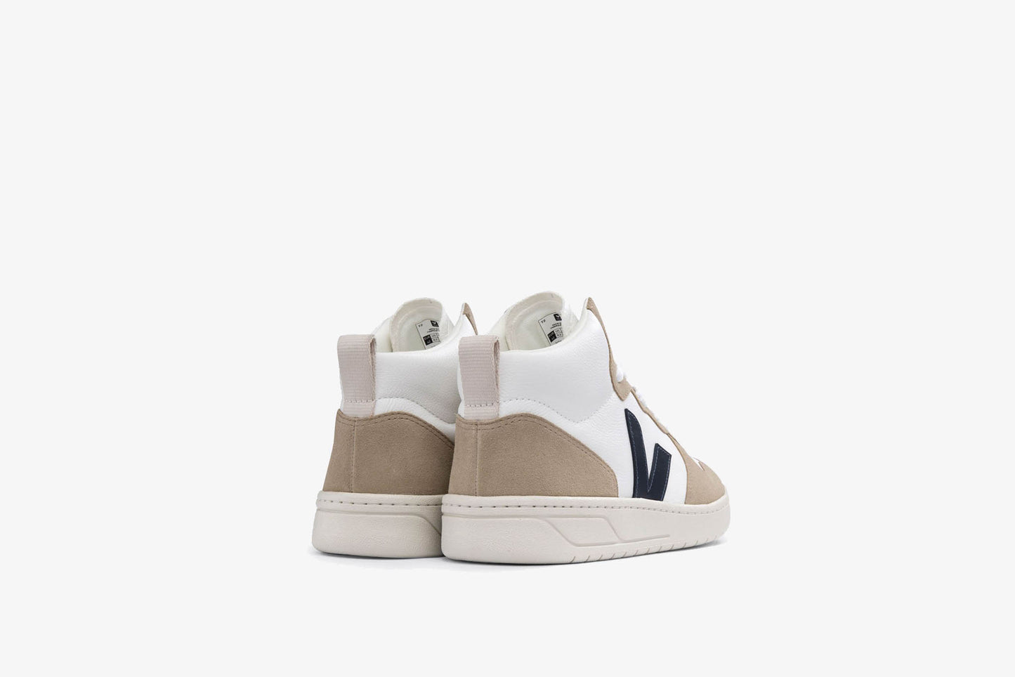 Veja "V-15 Chromefree Leather" Womens - Extra White / Sahara / Nautico